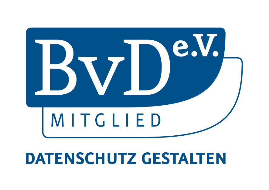 Mitgliedslogo des Berufsverbands der Datenschutzbeauftragten Deutschlands (BvD) eV.